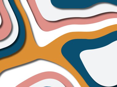 kağıt ile 3D arka plan şekilleri kesim. Soyut kağıt kitap kapağı için şablon arka plan bölmek. Kağıt arka plan kes. Soyut gerçekçi kağıt dekorasyon tasarımı için