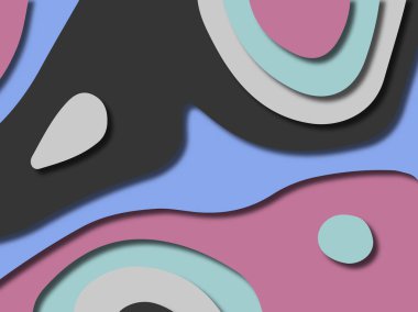 kağıt ile 3D arka plan şekilleri kesim. Soyut kağıt kitap kapağı için şablon arka plan bölmek. Kağıt arka plan kes. Soyut gerçekçi kağıt dekorasyon tasarımı için