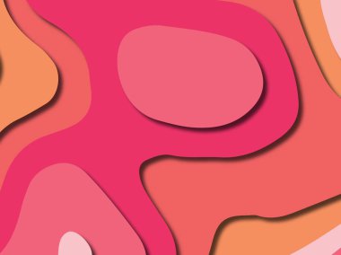 kağıt ile 3D arka plan şekilleri kesim. Soyut kağıt kitap kapağı için şablon arka plan bölmek. Kağıt arka plan kes. Soyut gerçekçi kağıt dekorasyon tasarımı için