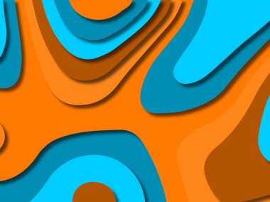 kağıt ile 3D arka plan şekilleri kesim. Soyut kağıt kitap kapağı için şablon arka plan bölmek. Kağıt arka plan kes. Soyut gerçekçi kağıt dekorasyon tasarımı için