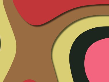 kağıt ile 3D arka plan şekilleri kesim. Soyut kağıt kitap kapağı için şablon arka plan bölmek. Kağıt arka plan kes. Soyut gerçekçi kağıt dekorasyon tasarımı için