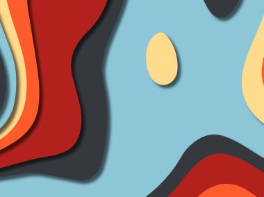 kağıt ile 3D arka plan şekilleri kesim. Soyut kağıt kitap kapağı için şablon arka plan bölmek. Kağıt arka plan kes. Soyut gerçekçi kağıt dekorasyon tasarımı için