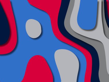 kağıt ile 3D arka plan şekilleri kesim. Soyut kağıt kitap kapağı için şablon arka plan bölmek. Kağıt arka plan kes. Soyut gerçekçi kağıt dekorasyon tasarımı için