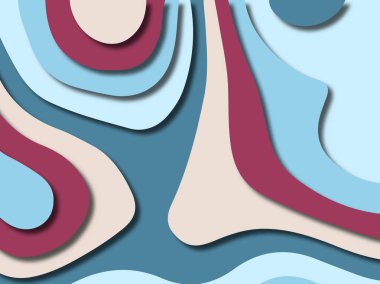 kağıt ile 3D arka plan şekilleri kesim. Soyut kağıt kitap kapağı için şablon arka plan bölmek. Kağıt arka plan kes. Soyut gerçekçi kağıt dekorasyon tasarımı için