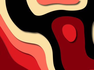 kağıt ile 3D arka plan şekilleri kesim. Soyut kağıt kitap kapağı için şablon arka plan bölmek. Kağıt arka plan kes. Soyut gerçekçi kağıt dekorasyon tasarımı için