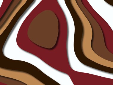 kağıt ile 3D arka plan şekilleri kesim. Soyut kağıt kitap kapağı için şablon arka plan bölmek. Kağıt arka plan kes. Soyut gerçekçi kağıt dekorasyon tasarımı için