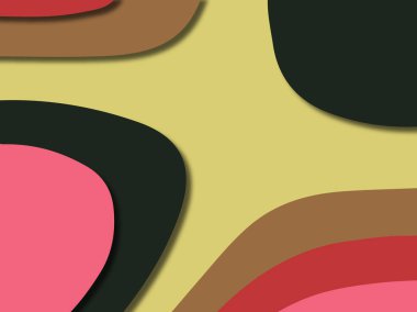 kağıt ile 3D arka plan şekilleri kesim. Soyut kağıt kitap kapağı için şablon arka plan bölmek. Kağıt arka plan kes. Soyut gerçekçi kağıt dekorasyon tasarımı için