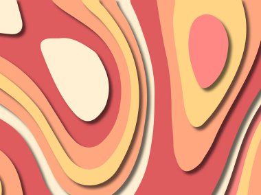 kağıt ile 3D arka plan şekilleri kesim. Soyut kağıt kitap kapağı için şablon arka plan bölmek. Kağıt arka plan kes. Soyut gerçekçi kağıt dekorasyon tasarımı için