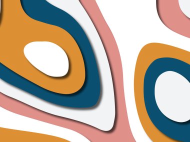 kağıt ile 3D arka plan şekilleri kesim. Soyut kağıt kitap kapağı için şablon arka plan bölmek. Kağıt arka plan kes. Soyut gerçekçi kağıt dekorasyon tasarımı için