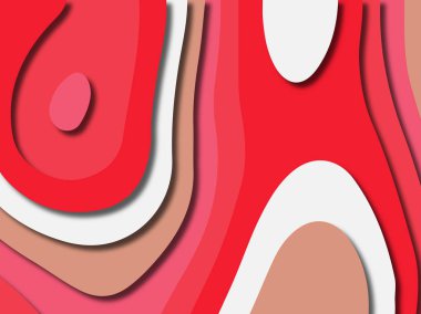 kağıt ile 3D arka plan şekilleri kesim. Soyut kağıt kitap kapağı için şablon arka plan bölmek. Kağıt arka plan kes. Soyut gerçekçi kağıt dekorasyon tasarımı için