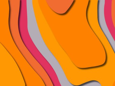 kağıt ile 3D arka plan şekilleri kesim. Soyut kağıt kitap kapağı için şablon arka plan bölmek. Kağıt arka plan kes. Soyut gerçekçi kağıt dekorasyon tasarımı için