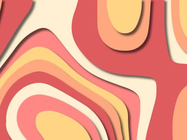 kağıt ile 3D arka plan şekilleri kesim. Soyut kağıt kitap kapağı için şablon arka plan bölmek. Kağıt arka plan kes. Soyut gerçekçi kağıt dekorasyon tasarımı için