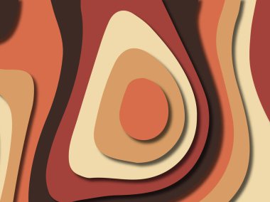 kağıt ile 3D arka plan şekilleri kesim. Soyut kağıt kitap kapağı için şablon arka plan bölmek. Kağıt arka plan kes. Soyut gerçekçi kağıt dekorasyon tasarımı için