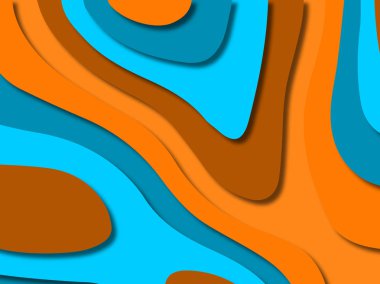 kağıt ile 3D arka plan şekilleri kesim. Soyut kağıt kitap kapağı için şablon arka plan bölmek. Kağıt arka plan kes. Soyut gerçekçi kağıt dekorasyon tasarımı için