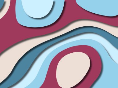 kağıt ile 3D arka plan şekilleri kesim. Soyut kağıt kitap kapağı için şablon arka plan bölmek. Kağıt arka plan kes. Soyut gerçekçi kağıt dekorasyon tasarımı için