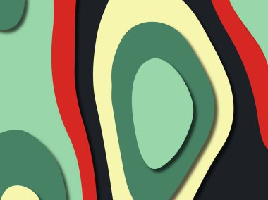 kağıt ile 3D arka plan şekilleri kesim. Soyut kağıt kitap kapağı için şablon arka plan bölmek. Kağıt arka plan kes. Soyut gerçekçi kağıt dekorasyon tasarımı için