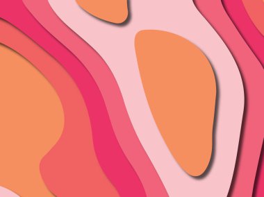 kağıt ile 3D arka plan şekilleri kesim. Soyut kağıt kitap kapağı için şablon arka plan bölmek. Kağıt arka plan kes. Soyut gerçekçi kağıt dekorasyon tasarımı için