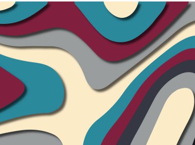 kağıt ile 3D arka plan şekilleri kesim. Soyut kağıt kitap kapağı için şablon arka plan bölmek. Kağıt arka plan kes. Soyut gerçekçi kağıt dekorasyon tasarımı için