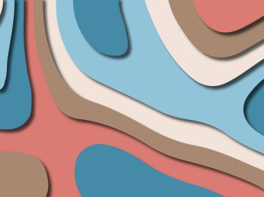 kağıt ile 3D arka plan şekilleri kesim. Soyut kağıt kitap kapağı için şablon arka plan bölmek. Kağıt arka plan kes. Soyut gerçekçi kağıt dekorasyon tasarımı için