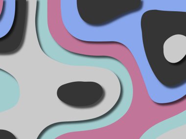 kağıt ile 3D arka plan şekilleri kesim. Soyut kağıt kitap kapağı için şablon arka plan bölmek. Kağıt arka plan kes. Soyut gerçekçi kağıt dekorasyon tasarımı için