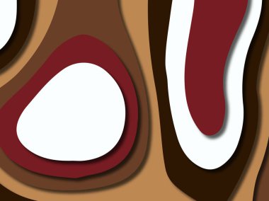 kağıt ile 3D arka plan şekilleri kesim. Soyut kağıt kitap kapağı için şablon arka plan bölmek. Kağıt arka plan kes. Soyut gerçekçi kağıt dekorasyon tasarımı için