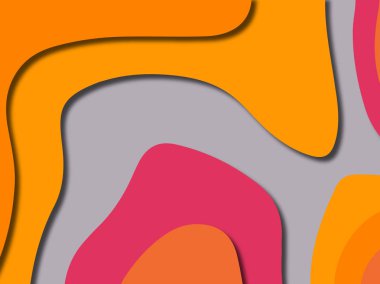 kağıt ile 3D arka plan şekilleri kesim. Soyut kağıt kitap kapağı için şablon arka plan bölmek. Kağıt arka plan kes. Soyut gerçekçi kağıt dekorasyon tasarımı için