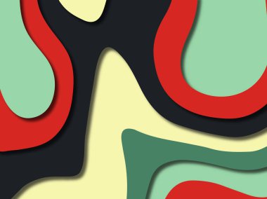 kağıt ile 3D arka plan şekilleri kesim. Soyut kağıt kitap kapağı için şablon arka plan bölmek. Kağıt arka plan kes. Soyut gerçekçi kağıt dekorasyon tasarımı için