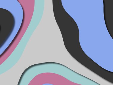 kağıt ile 3D arka plan şekilleri kesim. Soyut kağıt kitap kapağı için şablon arka plan bölmek. Kağıt arka plan kes. Soyut gerçekçi kağıt dekorasyon tasarımı için