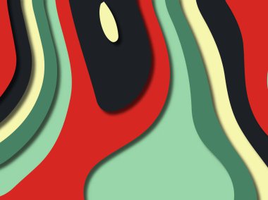 kağıt ile 3D arka plan şekilleri kesim. Soyut kağıt kitap kapağı için şablon arka plan bölmek. Kağıt arka plan kes. Soyut gerçekçi kağıt dekorasyon tasarımı için