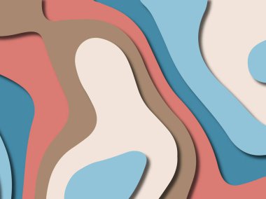 kağıt ile 3D arka plan şekilleri kesim. Soyut kağıt kitap kapağı için şablon arka plan bölmek. Kağıt arka plan kes. Soyut gerçekçi kağıt dekorasyon tasarımı için