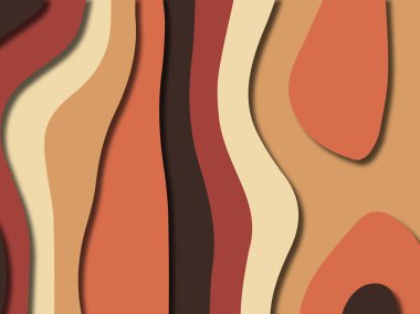 kağıt ile 3D arka plan şekilleri kesim. Soyut kağıt kitap kapağı için şablon arka plan bölmek. Kağıt arka plan kes. Soyut gerçekçi kağıt dekorasyon tasarımı için