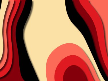 kağıt ile 3D arka plan şekilleri kesim. Soyut kağıt kitap kapağı için şablon arka plan bölmek. Kağıt arka plan kes. Soyut gerçekçi kağıt dekorasyon tasarımı için