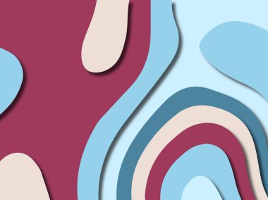 kağıt ile 3D arka plan şekilleri kesim. Soyut kağıt kitap kapağı için şablon arka plan bölmek. Kağıt arka plan kes. Soyut gerçekçi kağıt dekorasyon tasarımı için