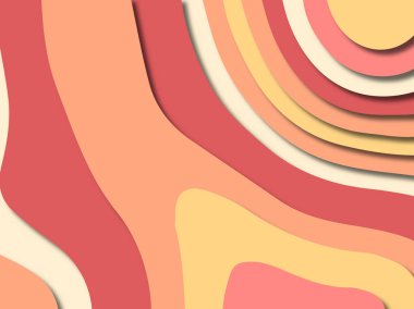 kağıt ile 3D arka plan şekilleri kesim. Soyut kağıt kitap kapağı için şablon arka plan bölmek. Kağıt arka plan kes. Soyut gerçekçi kağıt dekorasyon tasarımı için