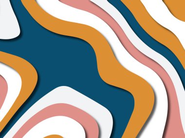 kağıt ile 3D arka plan şekilleri kesim. Soyut kağıt kitap kapağı için şablon arka plan bölmek. Kağıt arka plan kes. Soyut gerçekçi kağıt dekorasyon tasarımı için