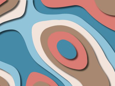 kağıt ile 3D arka plan şekilleri kesim. Soyut kağıt kitap kapağı için şablon arka plan bölmek. Kağıt arka plan kes. Soyut gerçekçi kağıt dekorasyon tasarımı için