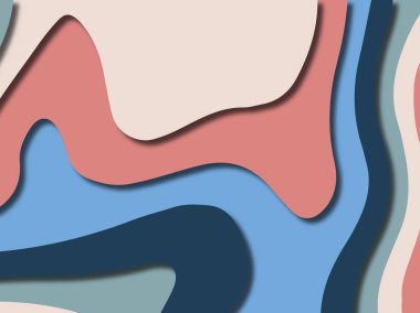 kağıt ile 3D arka plan şekilleri kesim. Soyut kağıt kitap kapağı için şablon arka plan bölmek. Kağıt arka plan kes. Soyut gerçekçi kağıt dekorasyon tasarımı için