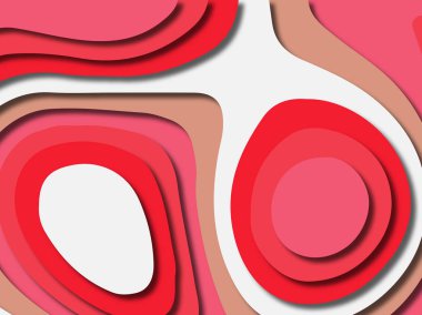 kağıt ile 3D arka plan şekilleri kesim. Soyut kağıt kitap kapağı için şablon arka plan bölmek. Kağıt arka plan kes. Soyut gerçekçi kağıt dekorasyon tasarımı için