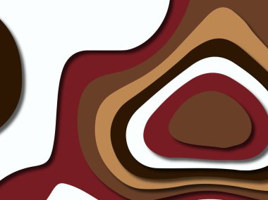 kağıt ile 3D arka plan şekilleri kesim. Soyut kağıt kitap kapağı için şablon arka plan bölmek. Kağıt arka plan kes. Soyut gerçekçi kağıt dekorasyon tasarımı için