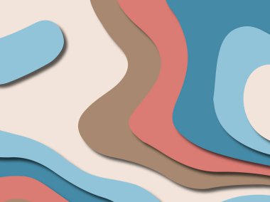 kağıt ile 3D arka plan şekilleri kesim. Soyut kağıt kitap kapağı için şablon arka plan bölmek. Kağıt arka plan kes. Soyut gerçekçi kağıt dekorasyon tasarımı için