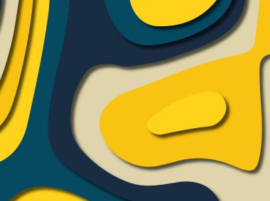 kağıt ile 3D arka plan şekilleri kesim. Soyut kağıt kitap kapağı için şablon arka plan bölmek. Kağıt arka plan kes. Soyut gerçekçi kağıt dekorasyon tasarımı için