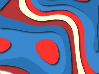 kağıt ile 3D arka plan şekilleri kesim. Soyut kağıt kitap kapağı için şablon arka plan bölmek. Kağıt arka plan kes. Soyut gerçekçi kağıt dekorasyon tasarımı için