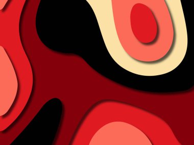 kağıt ile 3D arka plan şekilleri kesim. Soyut kağıt kitap kapağı için şablon arka plan bölmek. Kağıt arka plan kes. Soyut gerçekçi kağıt dekorasyon tasarımı için