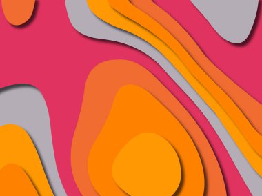 kağıt ile 3D arka plan şekilleri kesim. Soyut kağıt kitap kapağı için şablon arka plan bölmek. Kağıt arka plan kes. Soyut gerçekçi kağıt dekorasyon tasarımı için