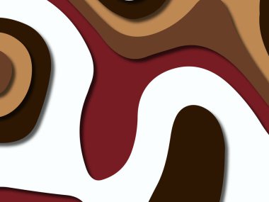 kağıt ile 3D arka plan şekilleri kesim. Soyut kağıt kitap kapağı için şablon arka plan bölmek. Kağıt arka plan kes. Soyut gerçekçi kağıt dekorasyon tasarımı için