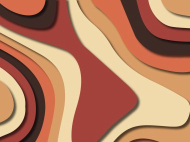 kağıt ile 3D arka plan şekilleri kesim. Soyut kağıt kitap kapağı için şablon arka plan bölmek. Kağıt arka plan kes. Soyut gerçekçi kağıt dekorasyon tasarımı için