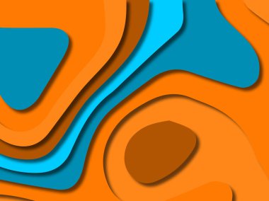 kağıt ile 3D arka plan şekilleri kesim. Soyut kağıt kitap kapağı için şablon arka plan bölmek. Kağıt arka plan kes. Soyut gerçekçi kağıt dekorasyon tasarımı için