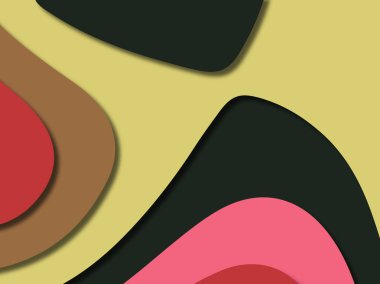 kağıt ile 3D arka plan şekilleri kesim. Soyut kağıt kitap kapağı için şablon arka plan bölmek. Kağıt arka plan kes. Soyut gerçekçi kağıt dekorasyon tasarımı için