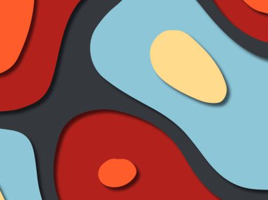 kağıt ile 3D arka plan şekilleri kesim. Soyut kağıt kitap kapağı için şablon arka plan bölmek. Kağıt arka plan kes. Soyut gerçekçi kağıt dekorasyon tasarımı için