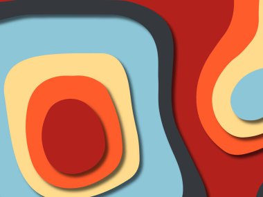 kağıt ile 3D arka plan şekilleri kesim. Soyut kağıt kitap kapağı için şablon arka plan bölmek. Kağıt arka plan kes. Soyut gerçekçi kağıt dekorasyon tasarımı için